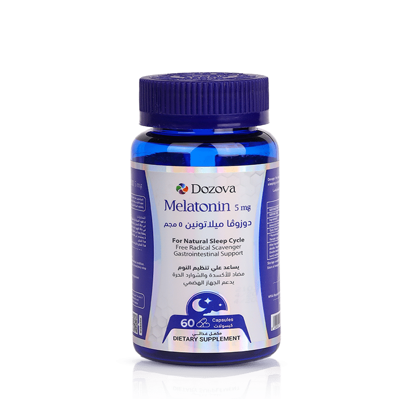 دوزوفا ميلاتونين 5 مجم Dozova Melatonin | نوم عميق وصحة مستدامة – 60 كبسولة