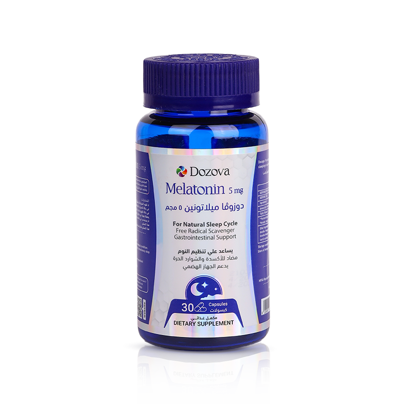 دوزوفا ميلاتونين 5 مجم Dozova Melatonin | نوم عميق وصحة مستدامة – 30 كبسولة