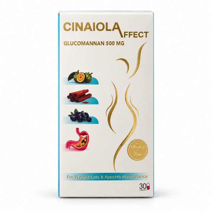 Cinaiola Affect – جلوكومانان 500 مجم – 30 كبسولة